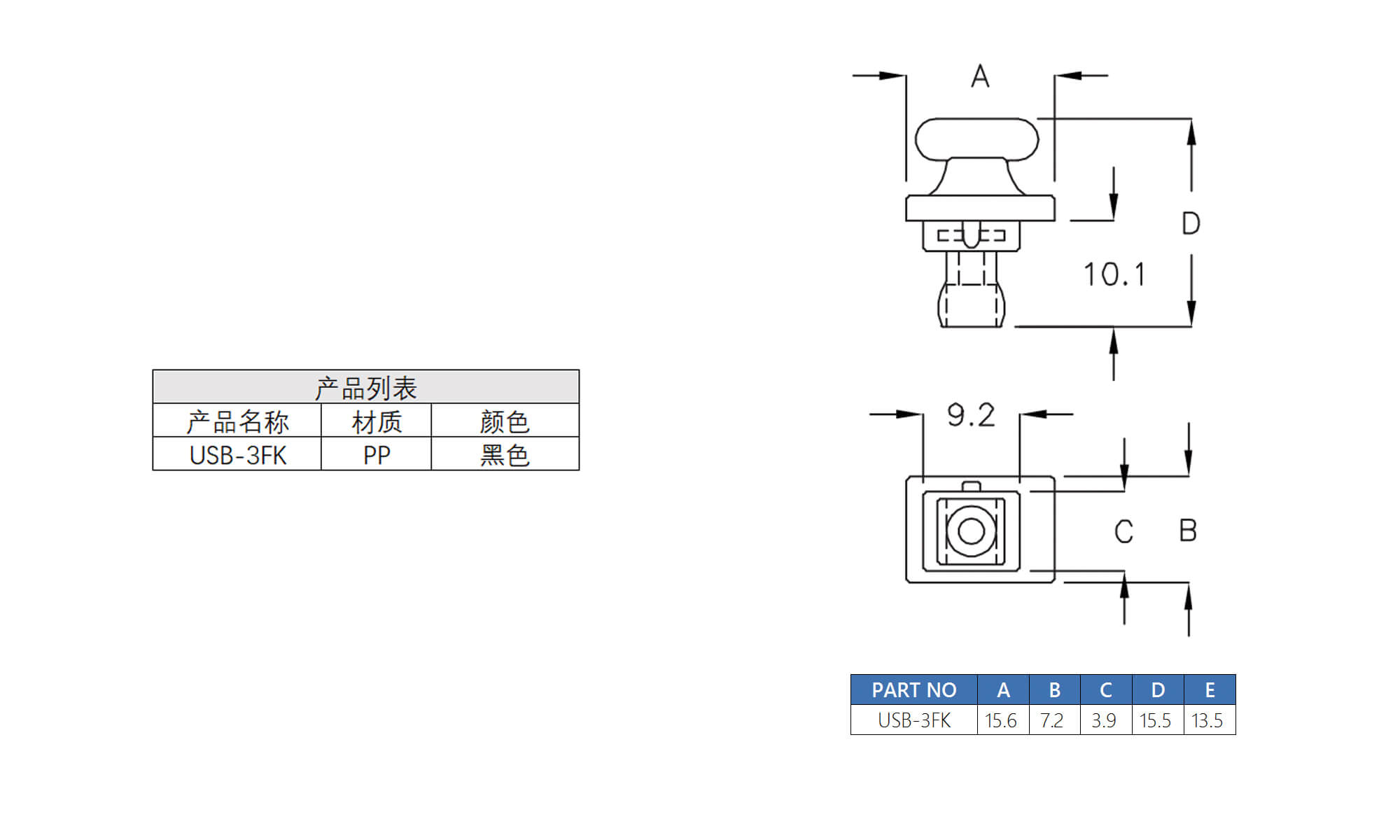 插头盒 USB-3FK